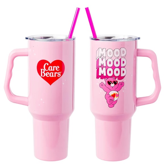 Care Bears Other - Care Bears Pink Mood Tumbler with Straw